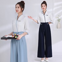 Foot bath technician work clothes, foot massage shop front desk receptionist, spa massage club, Guofeng Cai Er health center uniform for women