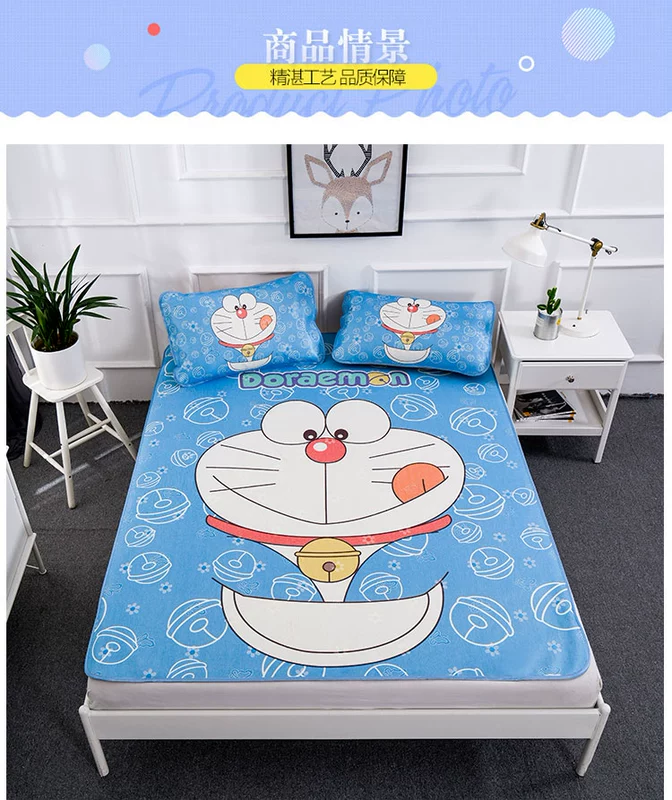 phiên bản in lớn của băng cartoon lụa mat ba mảnh A Dream 1.2m1.35 nước gấp 0,9 mét 1.5 - Thảm mùa hè