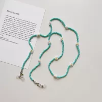 7. Цветы из бисера синие и зеленые Y7-4-2.