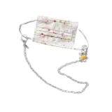 Прозрачная акриловая медицинская маска, подвеска в форме цветка, наушники, очки, ожерелье, bluetooth