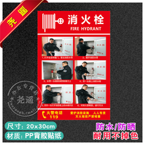 Fire hydrant fire extinguisher use stickers sign at the point where you want to position signboards fire hydrant instructions on using the 24