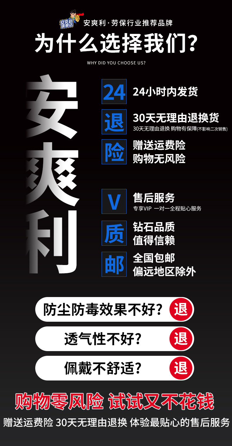 安爽利 KN95级别 眼镜+口罩一体 防毒面具 图2