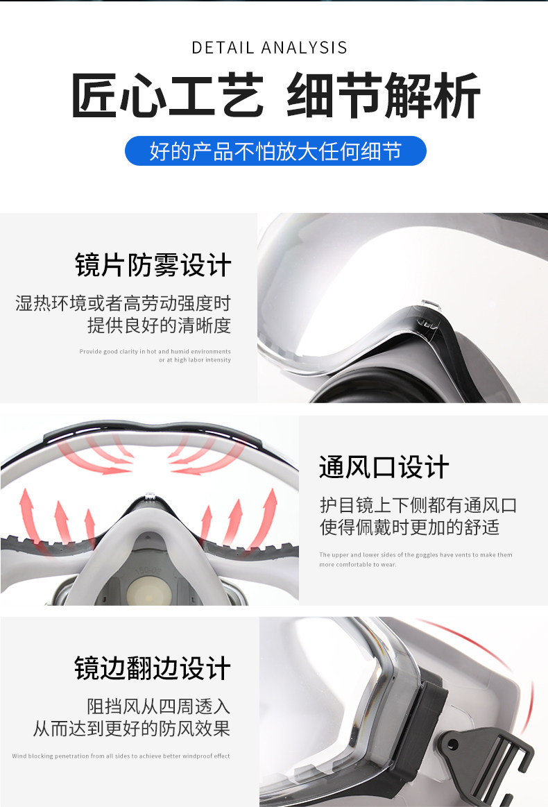 安爽利 KN95级别 眼镜+口罩一体 防毒面具 图12