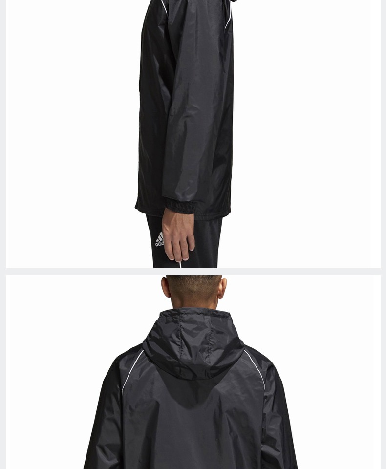 Áo khoác Adidas Adidas áo gió core18 áo khoác mới trùm đầu áo khoác mưa thể thao áo khoác thể thao nữ