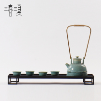 New Chinese model room living room Zen tea set tea room teapot tea cup ceramic set combination tea table decorative ornaments