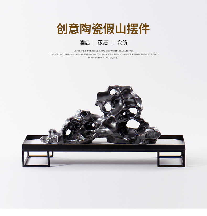 New Chinese style show ceramic taihu rockery soft adornment reveals ark, place of the sitting room porch landscape decoration