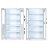 PP кислотный шкаф Химический реагент шкаф Опасной шкаф для хранения товаров Лабораторный фармацевтический шкаф с двойным замком Антикоррозионная посуда шкаф