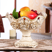 Real estate Eurostyle Ceramic Fruit Tray Creative style House Decorations home Living room Soft Pendulum Pieces Light Lavish Fruit Pans