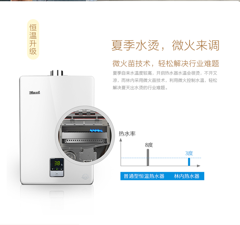 máy nước nóng Rinnai / 林 RUS-16QS01 16 lít im lặng nhiệt độ không đổi tần số chống đông tự nhiên máy nước nóng khí gas - Máy đun nước máy nước nóng lạnh alaska