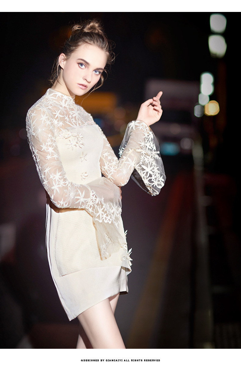 Robe de soirée manchon de cloche - Ref 3212410 Image 17