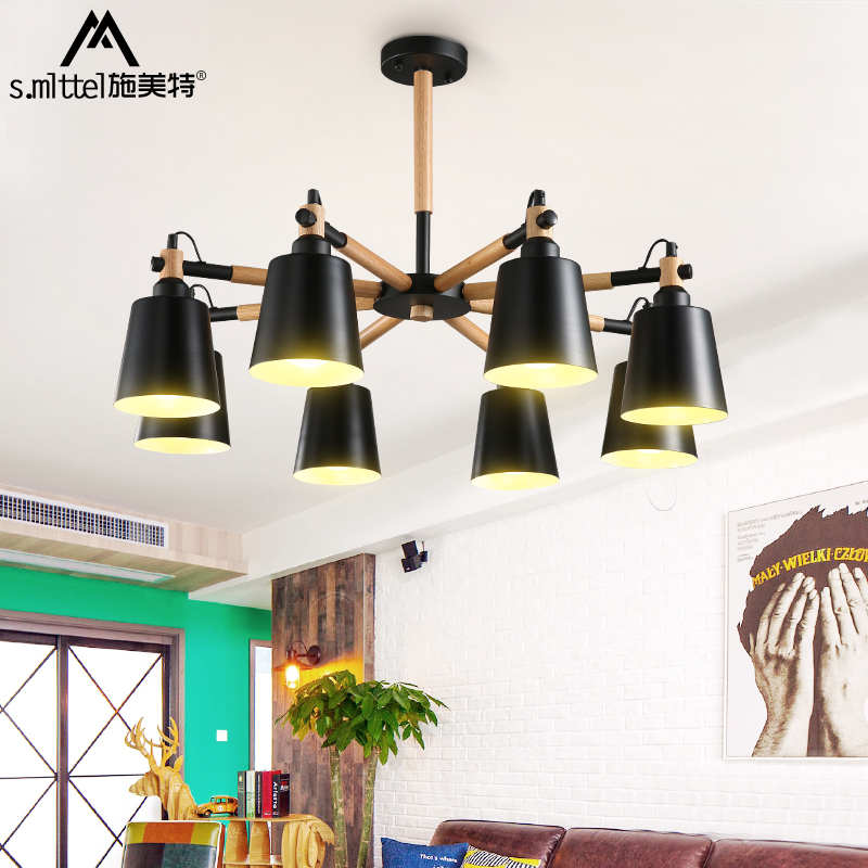 Nordic Lamps Living Room Chandelia Modern Minimalist Atmosphere Home Package Combined Bedroom Chandelia Nordic Living Room Lamp