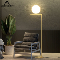 Nordic glass ball floor lamp modern simple creative ball ins floor lamp bedroom Net red floor lamp living room