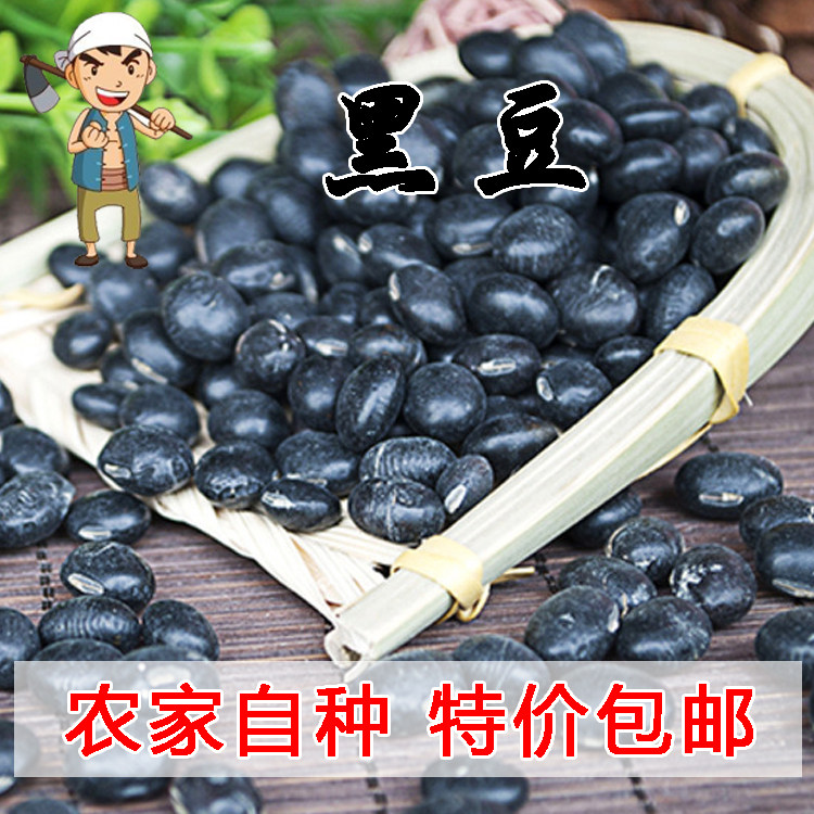 Green Core Black Bean 500g Taihang Mountain farmhouse Self-produced black bean Cereals Big Grain Green Heart Black Bean Flour Mill Black Bean Powder