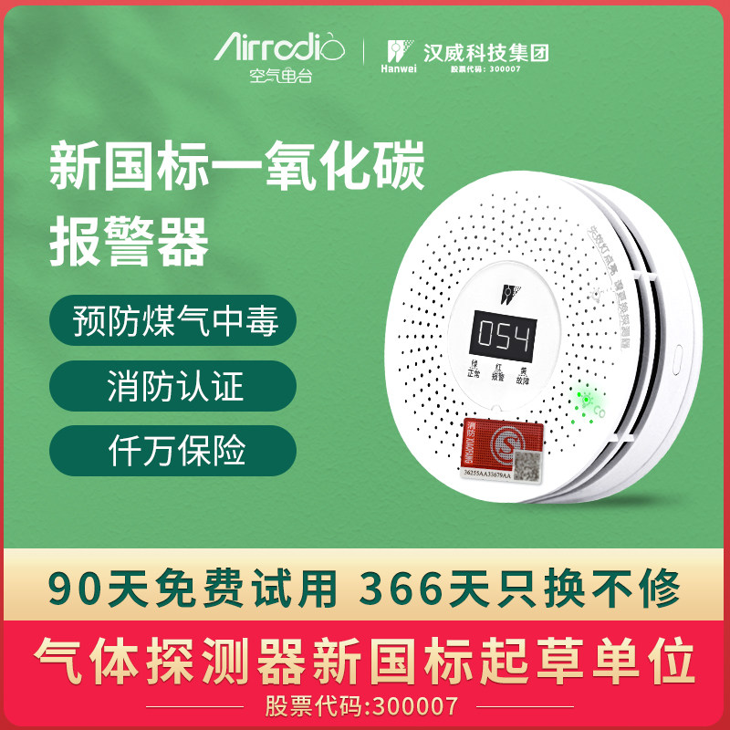 Hanwey Carbon Monoxide Siren Home CO Coal Smoke Stove Siren Honeycomb Charcoal Detector Gas Detector