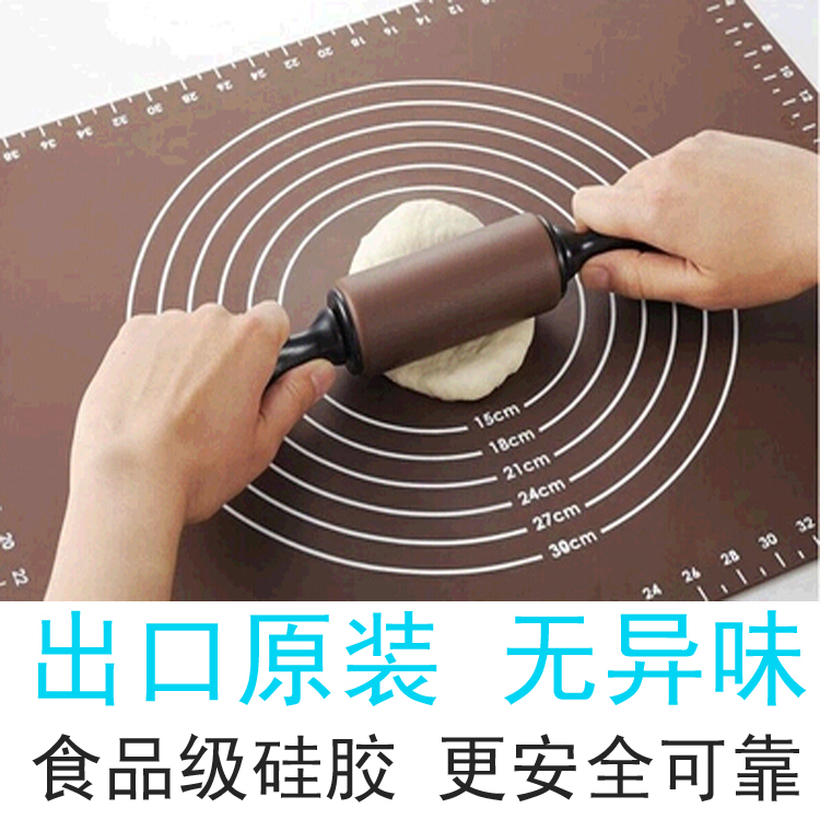 Export to Japan Rolling Pin Mat Food Grade Silicone Kneading Mat Soft Chopping Board Rolling Pin