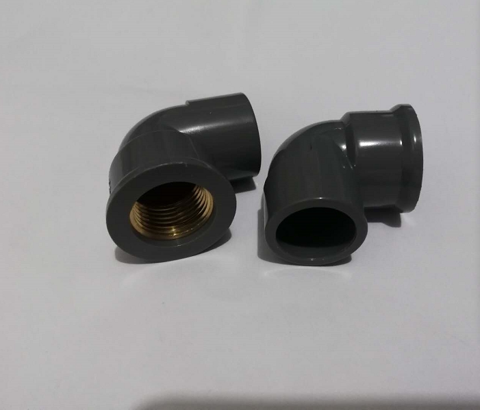 UPVC Copper Wire Bend with copper PVC 90 degree elbow Copper Teeth Curve Copper Thread Bend into the copper elbow