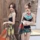 2020 mới Hàn Quốc áo tắm nữ ba mảnh retro phong cách dân tộc chia áo tắm gợi cảm siêu cổ tích bãi biển - Bộ đồ bơi hai mảnh
