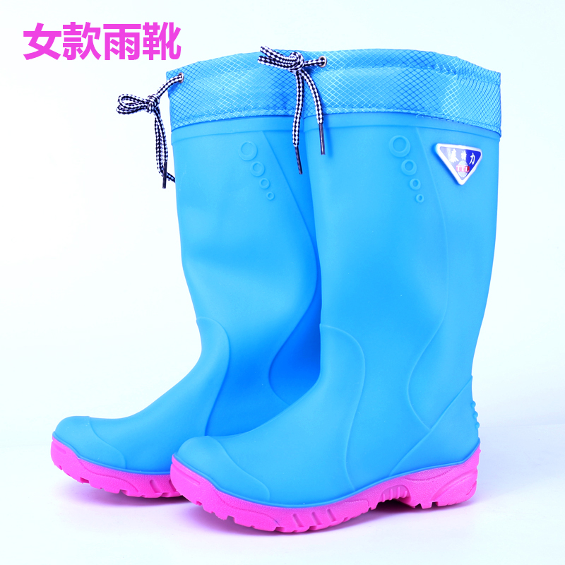 Đàn ông và phụ nữ mùa đông cộng với giày đi mưa bằng vải cotton dày cộng với nhung chống thấm nước giày chống trượt nước ấm giày bảo hiểm lao động cộng với ủng ấm mỡ giày nam chịu nước