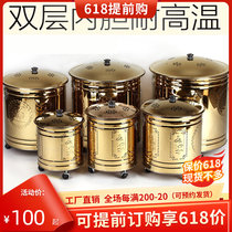 Burnt Gold Paper Barrel Burnt Paper Money Barrel Gold Barrel Burn Through Barrel Poly Basin Casket of Stainless Steel Gold Barrel Incinerator Home