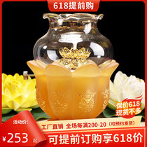 Glazed crisp oil lamp holder liquid wax candle holder Buddha front for lamp Buddha lamp Changming lamp 8 auspicious windproof oil lamp Buddha product