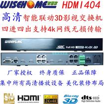 Smart Home HDMI404 HD 3D AV Switch Top Box Co-hearer Four-in-four Out Matrix Smart Home