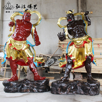 Resin buddha statue 2 meters hum Ha two will Buddha statue hum Zheng Lun Ha will Chen Qi statue factory direct sales worship ornaments
