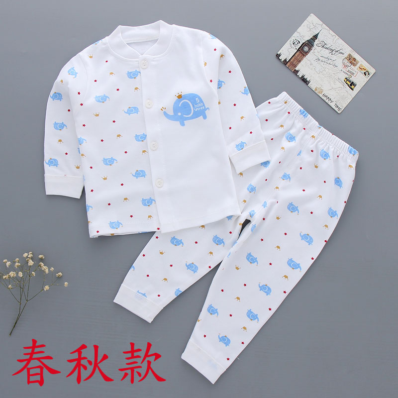 Bé đồ lót đặt 0-3 cotton dài tay bé mùa xuân và mùa thu quần áo nam giới và phụ nữ quần áo trẻ em mùa thu quần áo phần mỏng quần áo bé gái