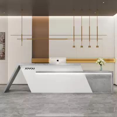 Hotel company front desk Reception desk Beauty salon bar cash register counter Clothing store Simple women's cash register cabinet consultation desk