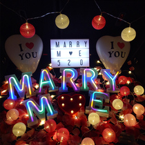 LED proposal light marry me package Birthday decoration creative supplies Indoor car trunk ktv surprise romance