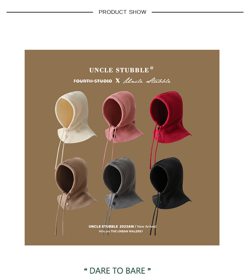 Трикотажная удерживающая тепло накидка, шарф, защита для ушей 