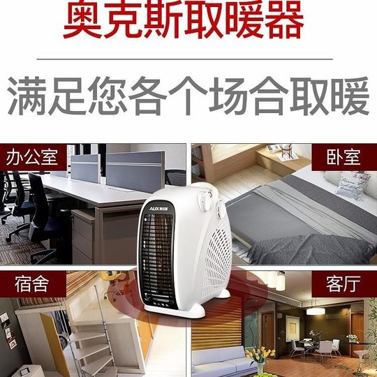 Oaks Heater for Home Use, Fan Heater for Office, Dual-Use for Heating and Cooling, Mini Electric Heater, Small Sun Heater