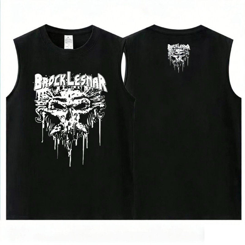 2026 New Wwe Beast Brock Lesnar Pure Cotton Round Neck Vest Sleeveless T-Shirt