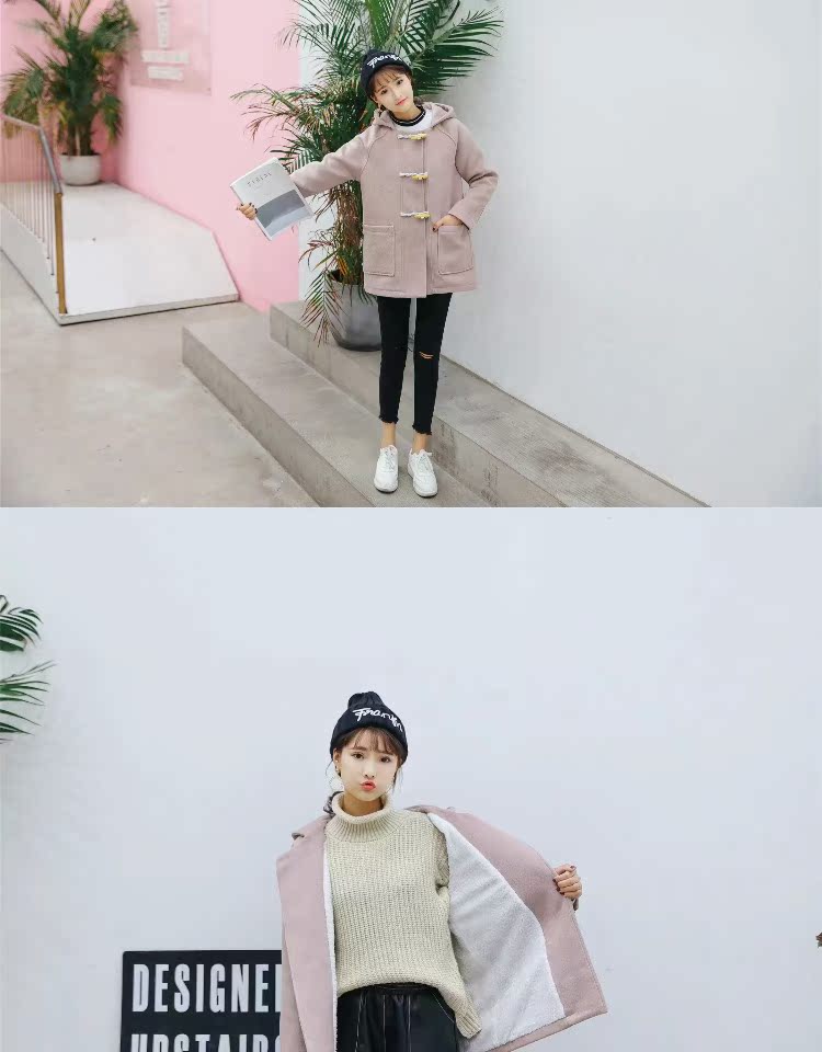 Sừng sừng khóa len ngắn áo khoác nữ phiên bản Hàn Quốc của áo len đại học gió sinh viên áo ngắn mùa thu và mùa đông cộng với nhung mẫu áo khoác nữ đẹp 2021
