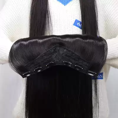 U-shaped wig piece one-piece traceless wig female hair self-received hair invisible U-shaped real hair film full real hair