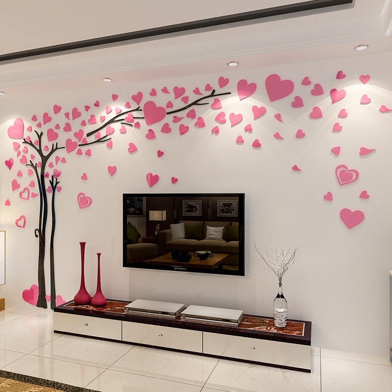Living room wall stickers background wall 3d three-dimensional wall stickers acrylic TV background wall decoration wall layout stickers