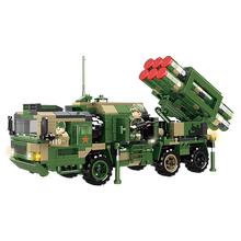 沃马新品儿童玩具男孩拼装益智积木导弹车世界系列军事模型大款