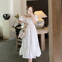 2022 Super - fairy sweet snow skirt dress bubble sleeve sweet snow spinning dress