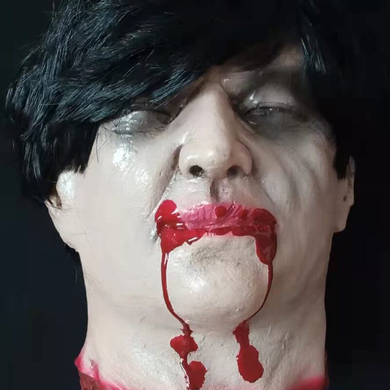 Simulated Skull Face Props, Fake Head, Fake Face, Scary Ghost Head, Funny Blood Head, Funny Blood Face Props