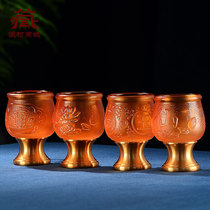 Foyuanhui glass water cup water cup wine cup holy water cup household Buddha cup decorative ornaments