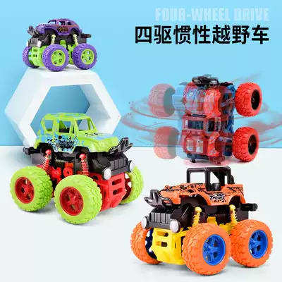 Inertial four-wheel drive off-road vehicle children's anti-fall model car 3-4-5-6-year-old baby stunt car toy car
