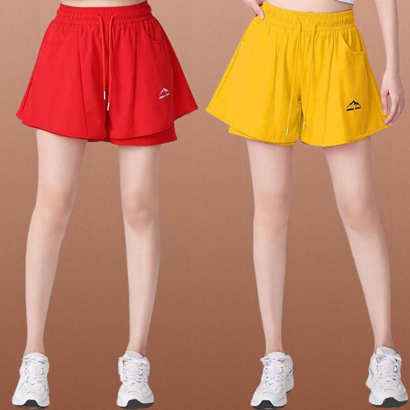 New Summer Sports Casual Skirt Pants, Quick-Drying, High-Waisted, Fashionable, Anti-Exposure Shorts, Loose-Fitting, Suitable for Aerobics and Square Dancing New Summer Sports Casual Skirt Pants, Quick-Drying, High-Waisted, Fashionable, Anti-Exposure Shorts, Loose-Fitting, Suitable for Aerobics and Square Dancing