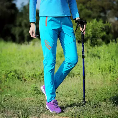 Outdoor quick-drying pants women's spring and autumn thin mountaineering sports trousers large size thin elastic breathable quick-drying pants