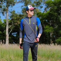 Outdoor long sleeve quick-drying clothes mens autumn stand collar breathable sports T-shirt hiking large size sunscreen quick-drying clothes