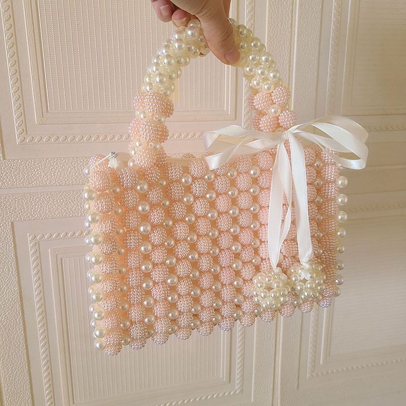 High-Quality Handmade DIY Pearl Bag Material Kit, Bayberry Ball Handbag, Casual and Fashionable LAOSHU Beaded Bag Gift