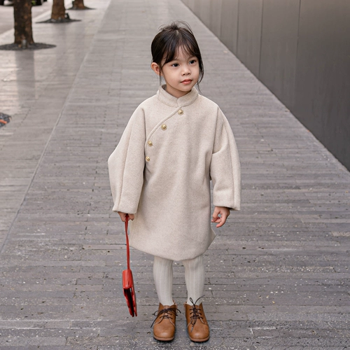 Детское двусторонное кашемировое шерстяное пальто, детская весенняя куртка, увеличенная толщина, детская одежда, в стиле Шанель, в западном стиле