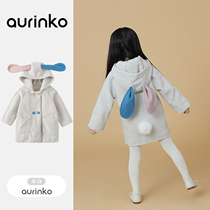 Childrens coats girls woolen coats thickened and warm woolen winter clothes girls stylish outer wear winter childrens clothes