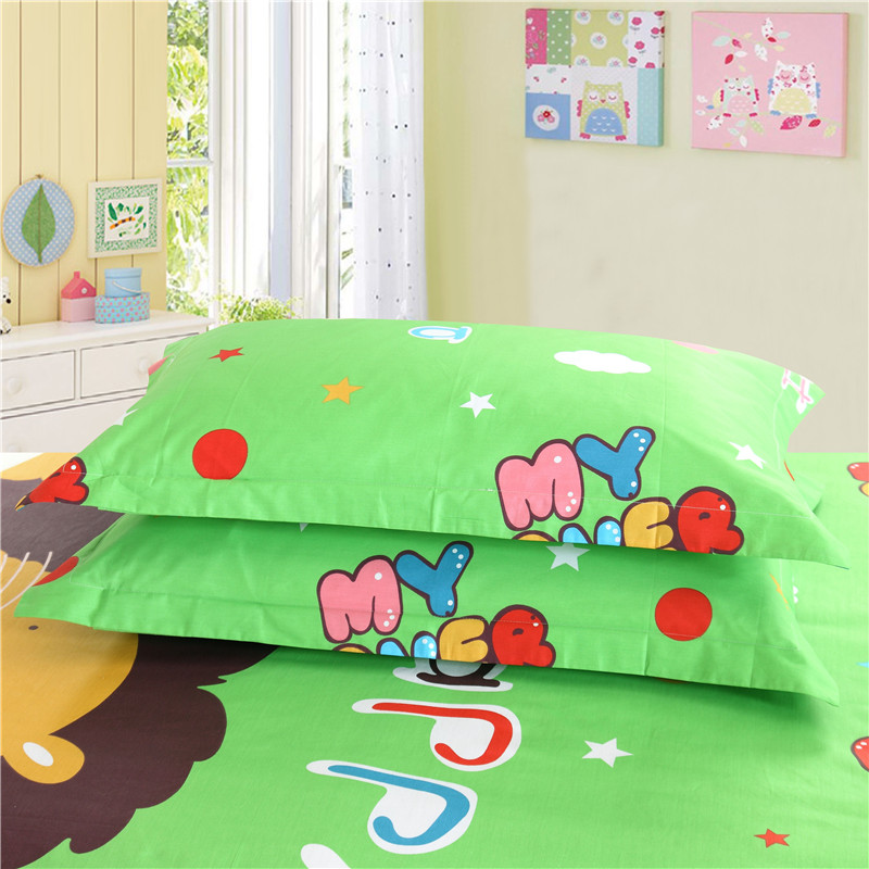 Gối bông sinh viên trẻ em hoạt hình 74x48 đơn 30x50 bông vải chéo in gối gối cho bé