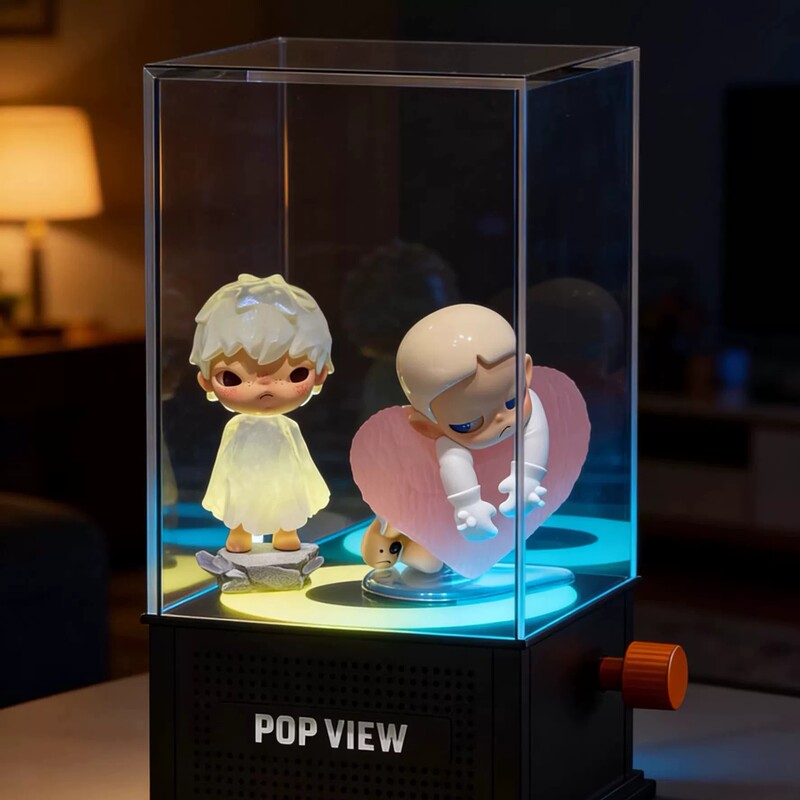 Gazi Sister Trendy Toy Figure Popview Blind Box Bluetooth Speaker Storage Display Rotating Box Bubble Dust Cover