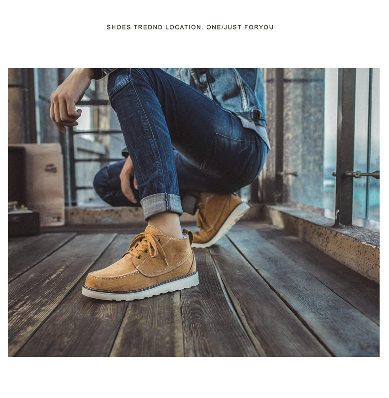 Mùa đông lông cừu một đôi giày tuyết nam booties cotton cỡ lớn cộng với nhung Đông Bắc Martin giày ấm chelsea boot nam hà nội