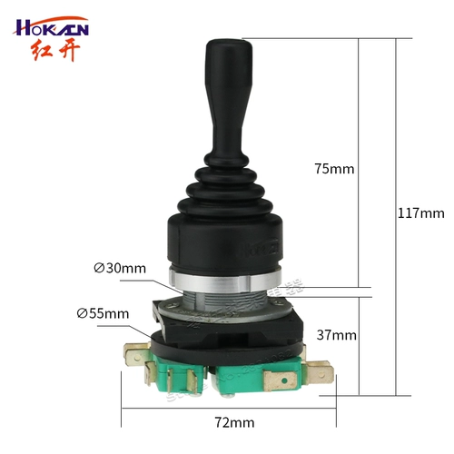 红开 HKF4-11-4L, встряхивая рокер с помощью перекладины поперечного скрещивания скрещивания отверстия 30-миллиметрового выключателя основного порядка